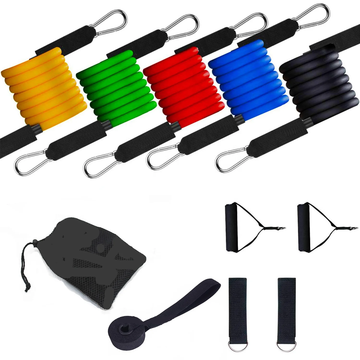 Custom logo 11 pcs Fitness Hip Heavy Leggings Resistance Bands Set Loop Tube TPE Resistance Bands