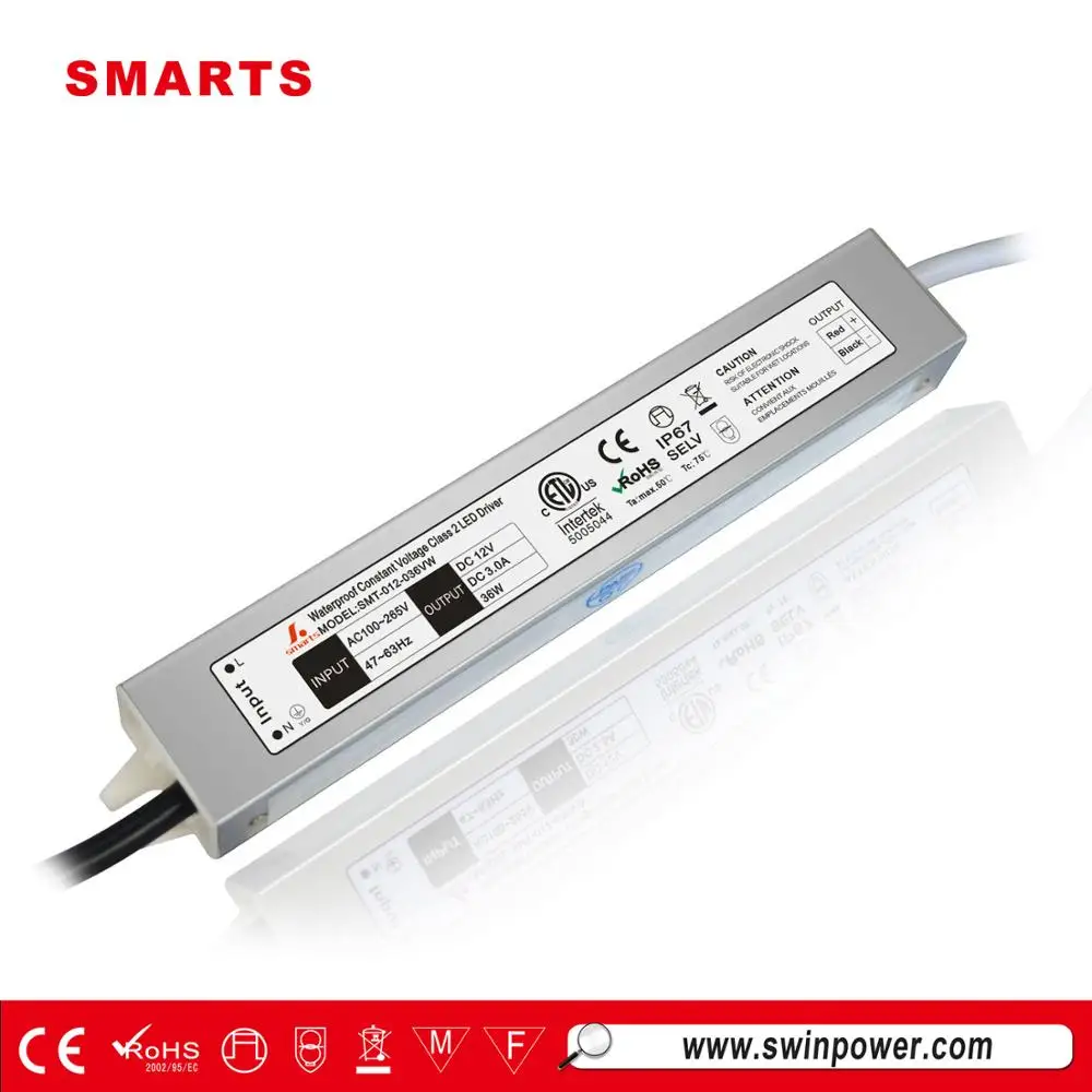ETL CE ROHS approval 12v 36W LED Driver power supply 12v 3a mini slim