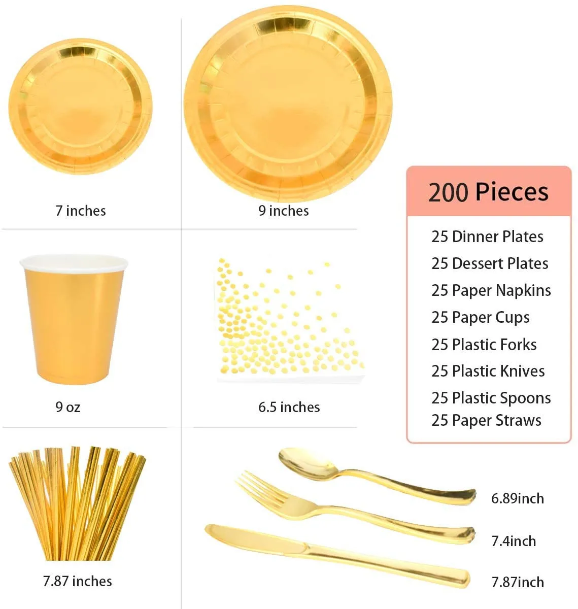 Full version gold birthday party tableware set paper towel paper tray paper cup disposable tableware