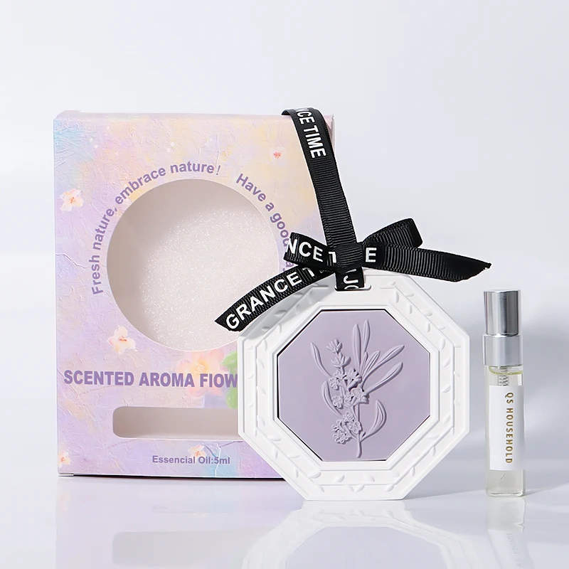 Strict selection gift car aromatherapy advanced sense gypsum fresh flower fragrance stone pendant gift box is present wholesale