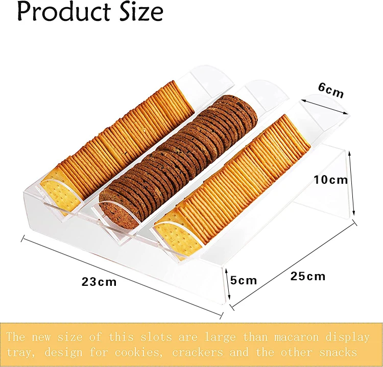 4-Slot Macaron Display Tray Modern Fashion Organizer Polished Store Retail Wedding Biscuit/Bear/Bakery Products Storage Display