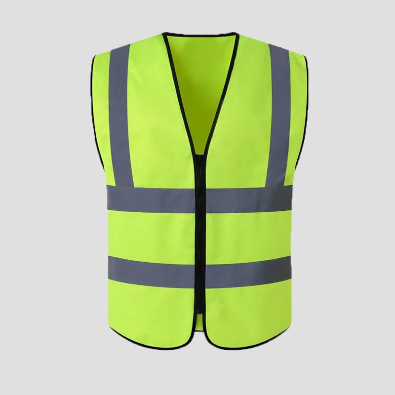 Reflective Fluorescent Night Worker Safety Uniform Pockets Design Breathable Yellow Green Low Price Sleeveless jacket Vest