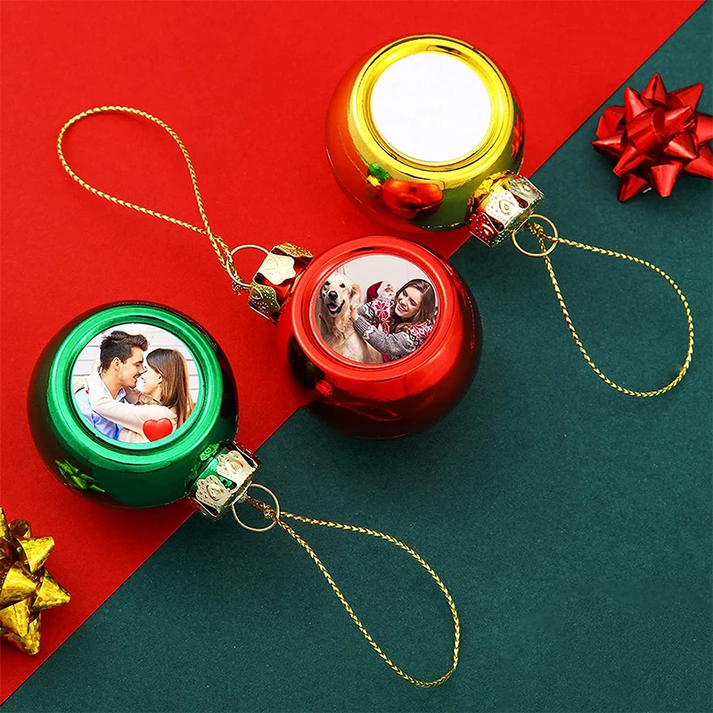 DIY Custom Pattern Sublimation Blank Metal Christmas Hanging Ball