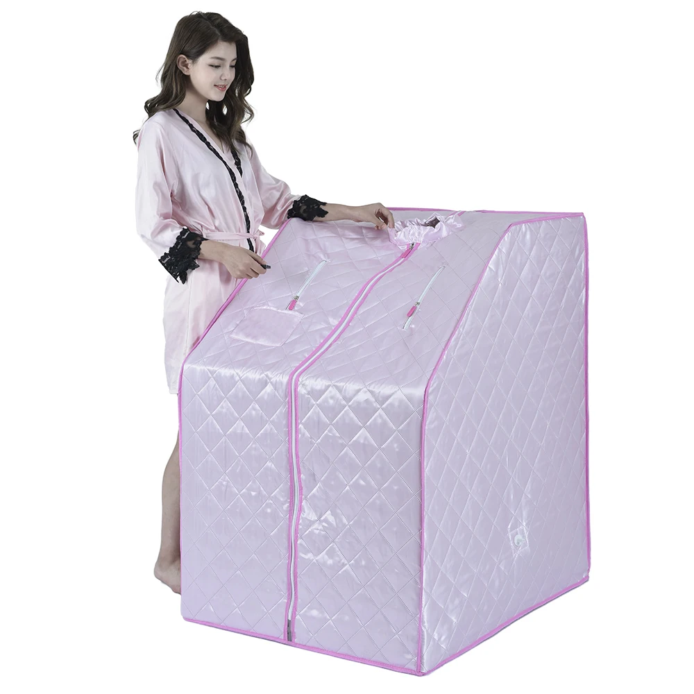 Home Spa Portable Foldable Sauna Tent Whole Body Steam Box with Steamer for Fitness Detox Skin Tightening It/ZA Plug