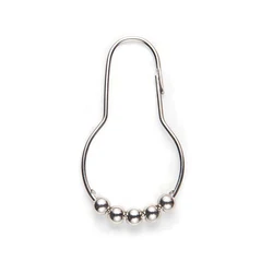 Sliding Curtain Hook Curtain Rod Rings Curtain Rings Hooks Clips Rust-Resistant Metal Glide Shower Hooks Rings for Bathroom