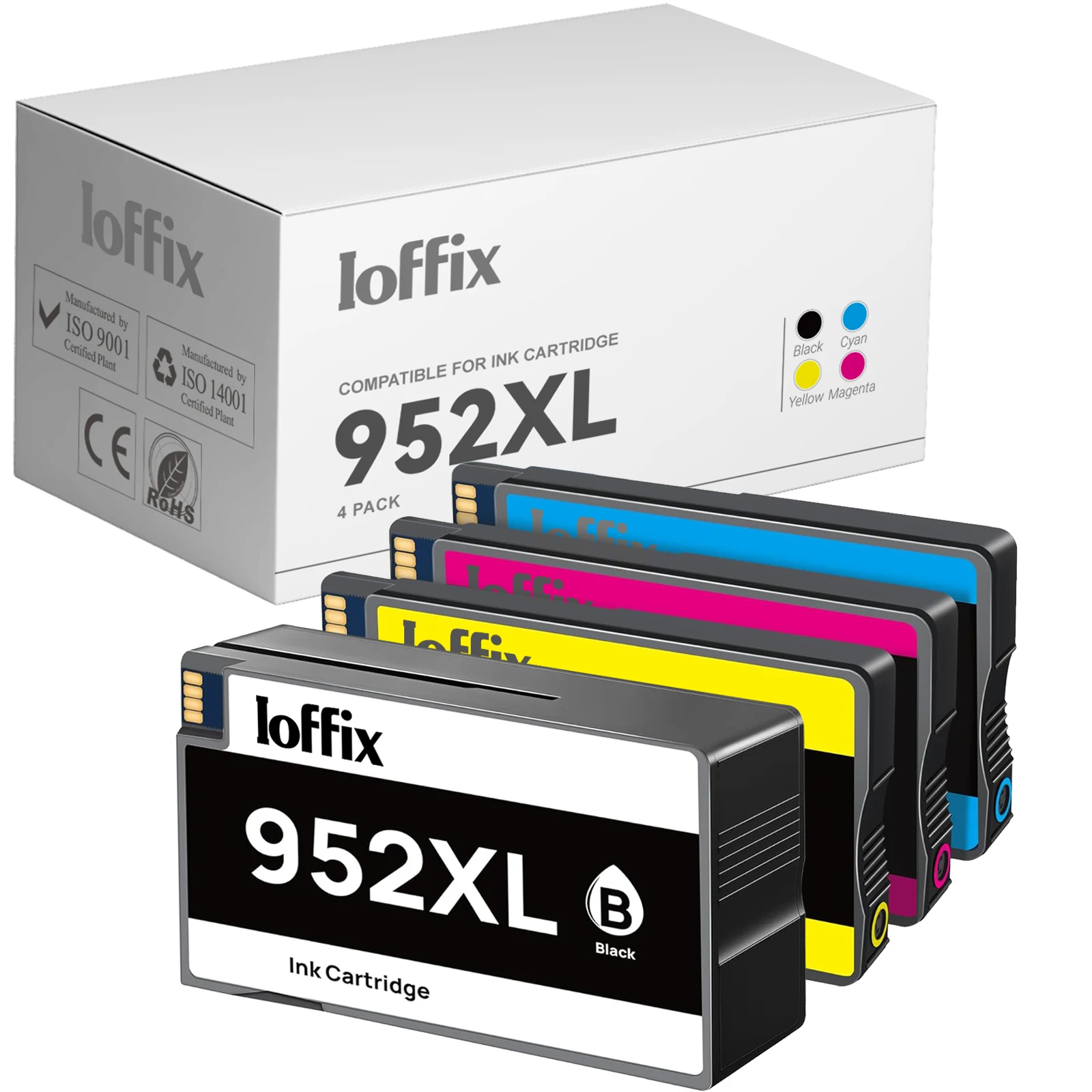 952XL чернильные картриджи хорошего качества для HP комбо упаковка сменный принтер (4 шт.) совместим