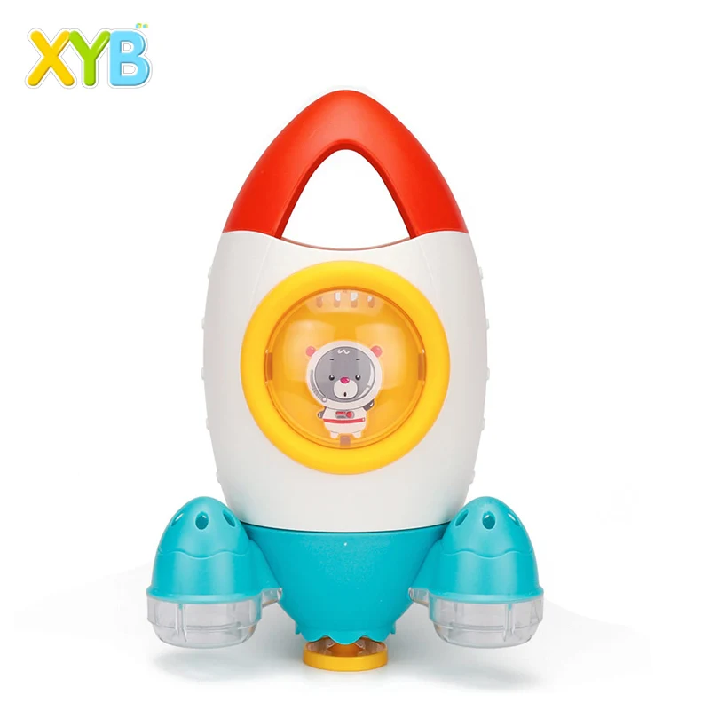 
Wholesale New Arrivals Fun Bath Time Space Rocket Fountain Shower Toys Spray Water Bathtub Toy Rotating Rocket Baby Bath Toy 