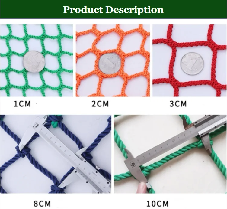Safety nets for balcony protection polyester knotless net