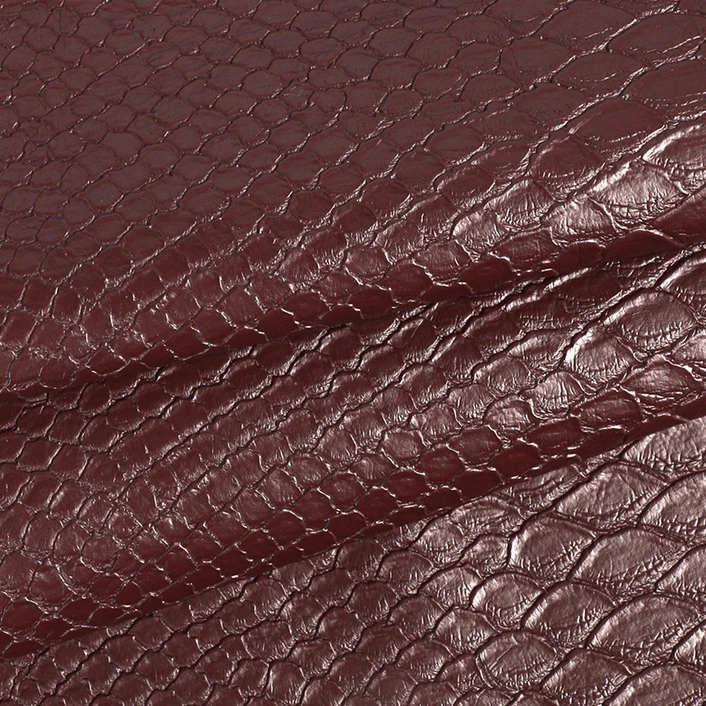 High-quality Fastening mens jackets pu fabric 100%PU  Artificial Leather snake skin pu leather product