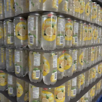 Hot Sale Popular Food low calories 350ml PET transparent canned Fruit Flavor Carbonate drink