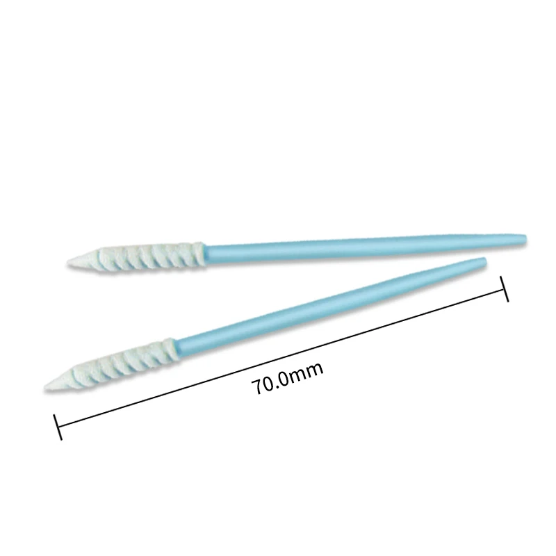 Slim Pointed Spiral Head Foam Polyester Cleanroom Swabs for Electronics Cleaning