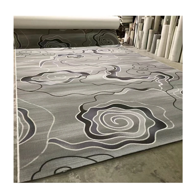 Living room carpet large area full laid ring fleece printed carpet fire retardant modern simple customizable patterns