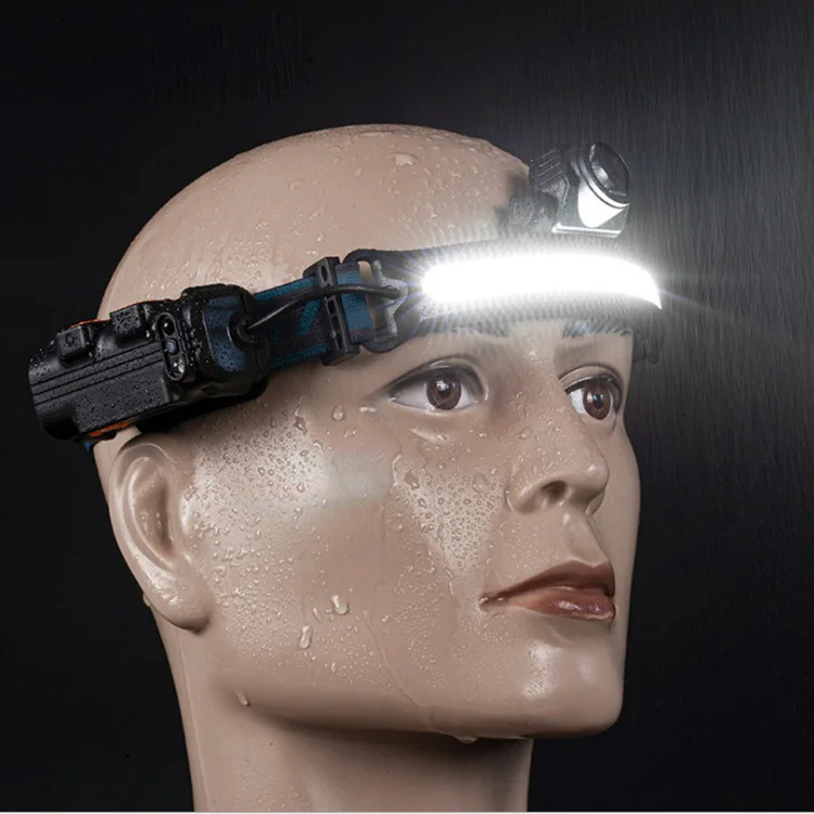 Налобный фонарь с датчиком движения новый светодиодный налобный монолитным блоком светодиодов USB-зарядка для наружного освещения