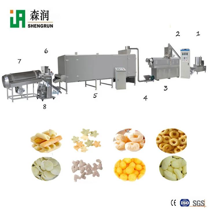 puff snack food machine corn snack machines snack food production line