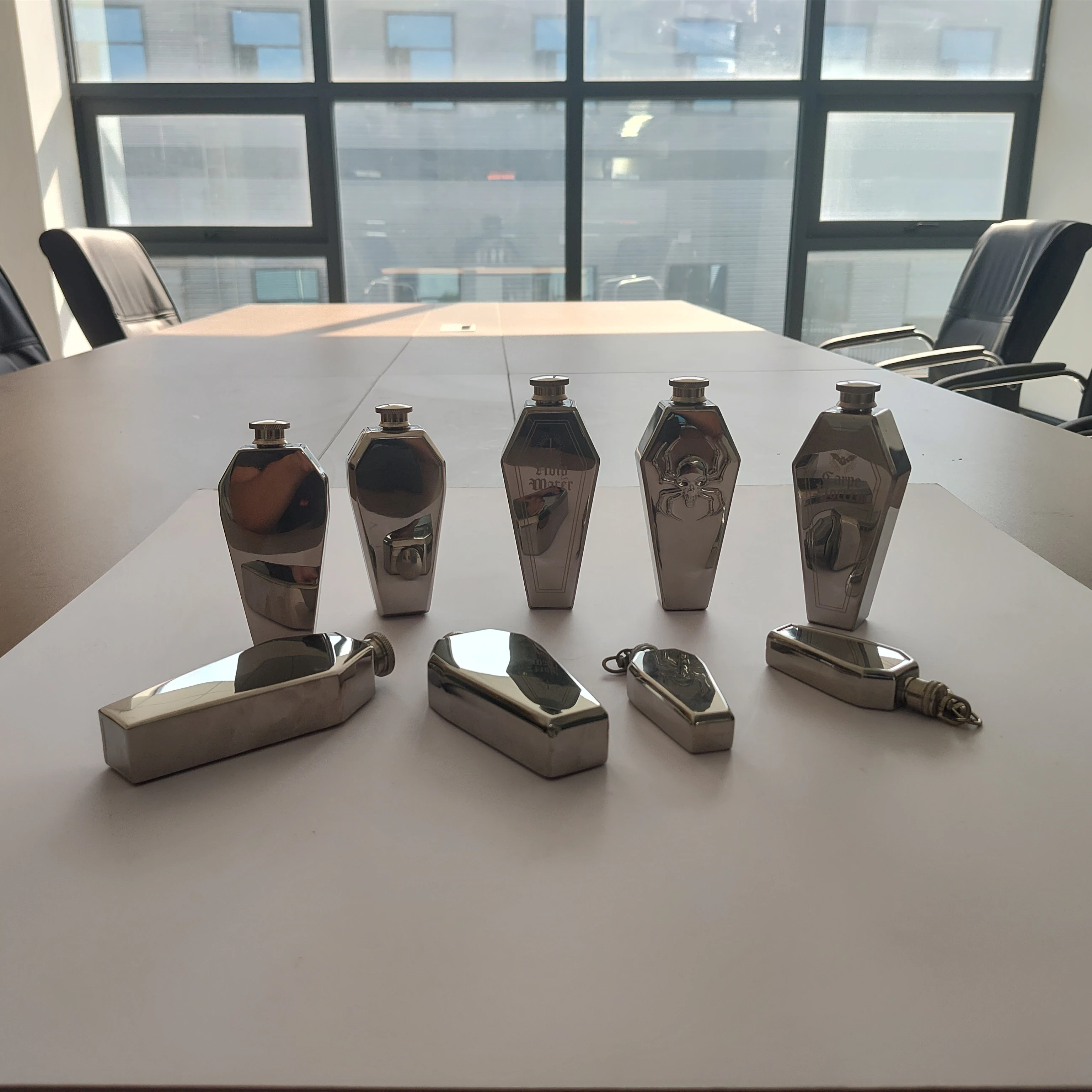 CNFLASK Factory Custom Stainless Steel Alcohol Flask Coffin Flask For Gift