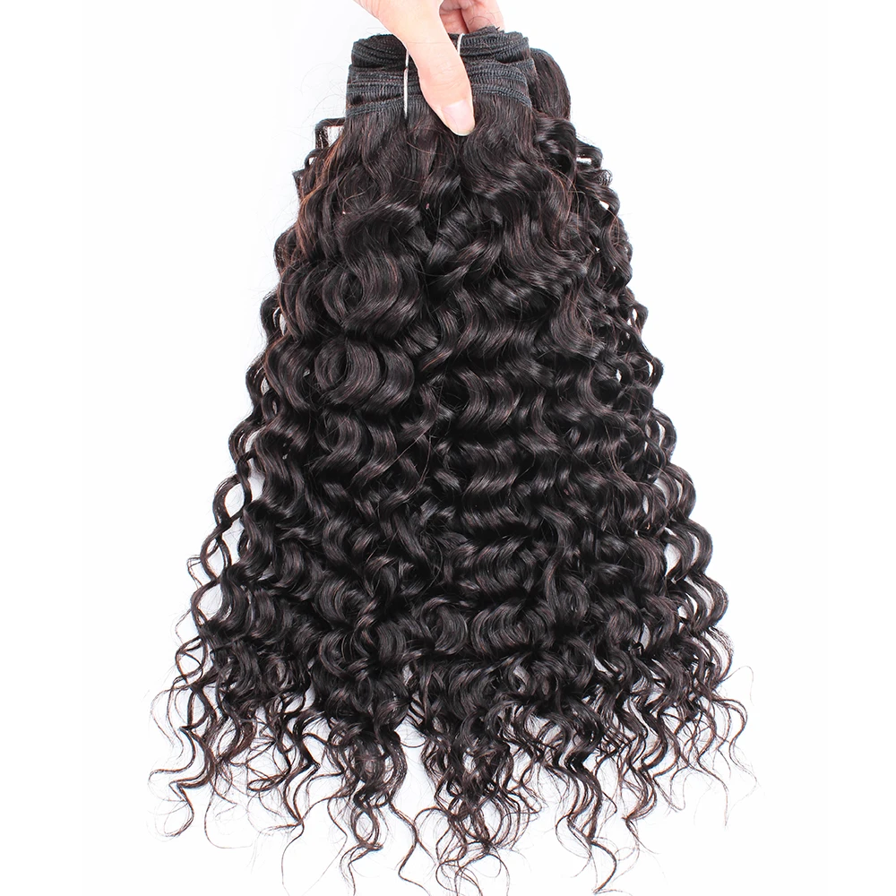 12 A 3 piece weaving kinky hair curly water wave cuticle aligned 100% Brazilian raw virgin human hair extension wholesale