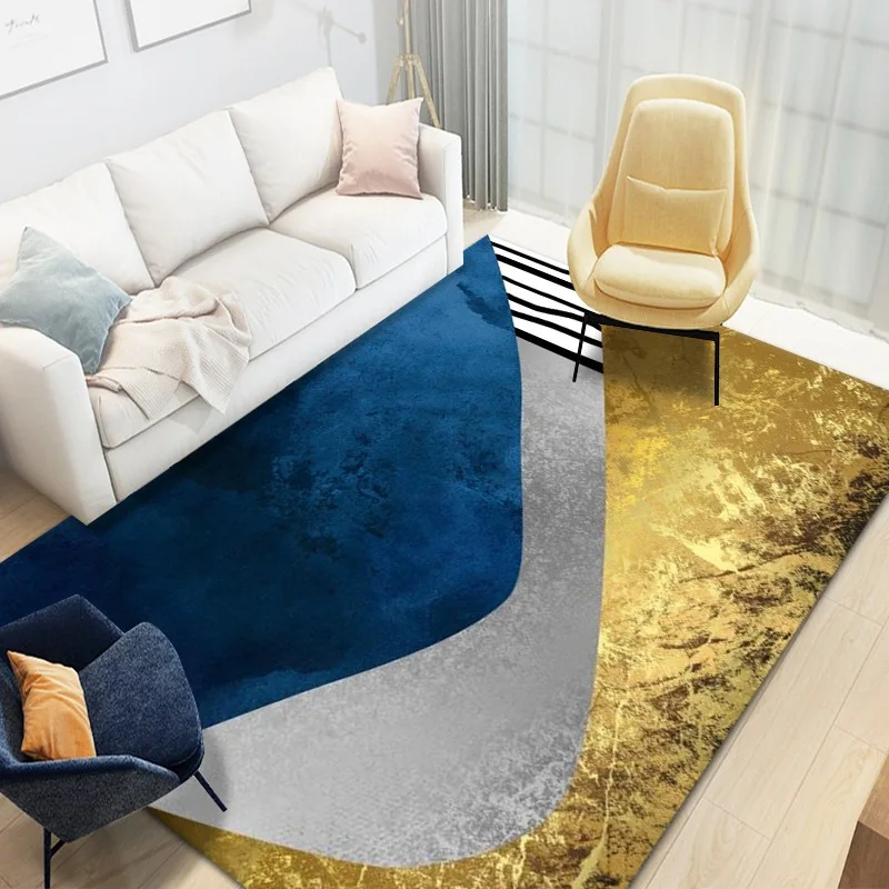 Custom Nordic Geometry 3D Printed Carpets and Rugs for Living Room Bedroom Bedside Office Hotel Decorative Floor Mat