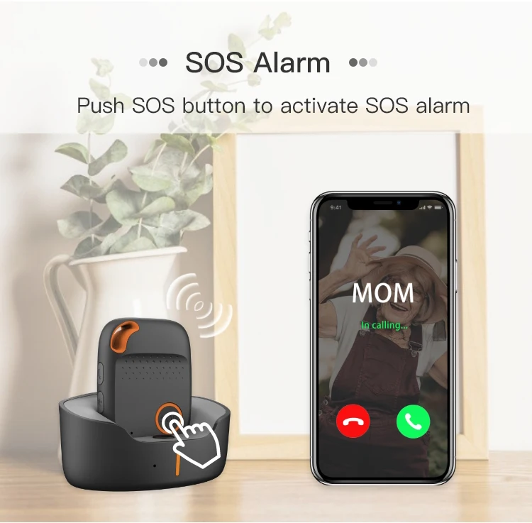 Wireless Elderly Emergency SOS Panic Button Senior Fall Alarm, Senior Fall Detector