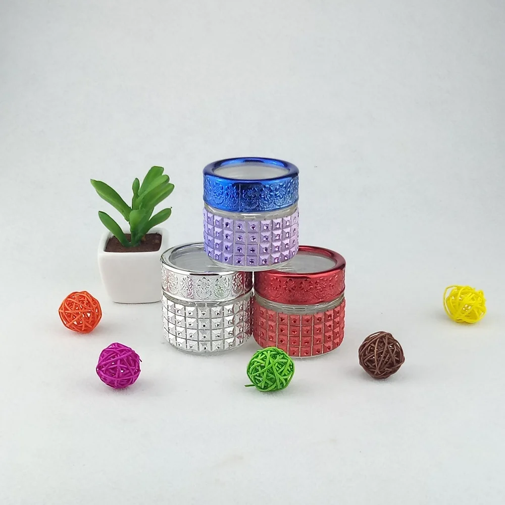 Mini beaded design airtight glass honey jar