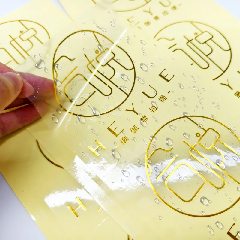 Custom waterproof self-adhesive stickers coated kraft paper label cheap disposable pvc self stickers for packaging