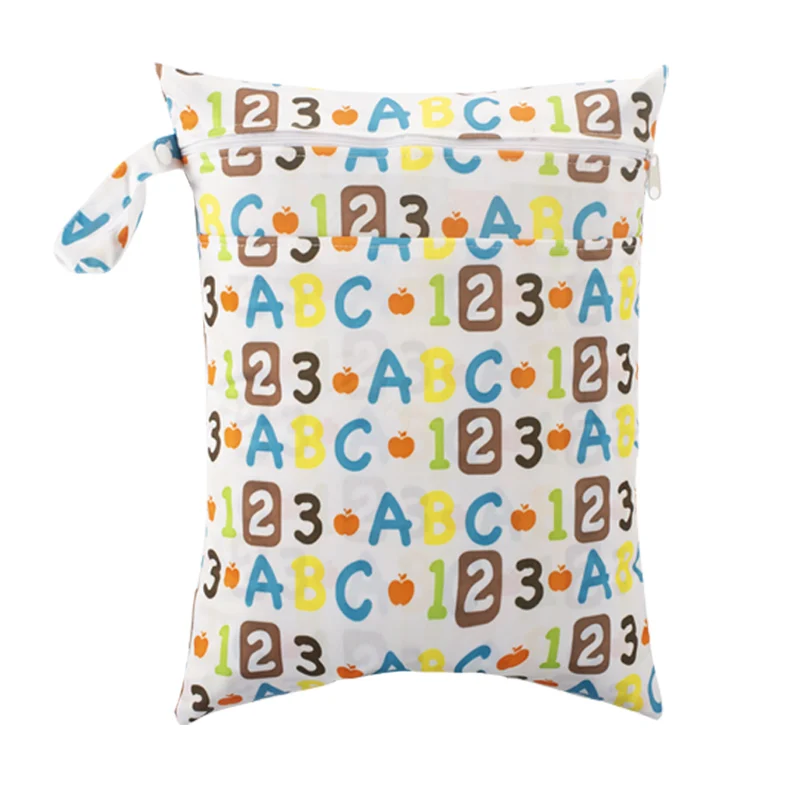 Factory Direct Sale 30*40cm Maternal Products Baby Changing Bag Washable Cloth Baby Diaper Bags Wet For Sale