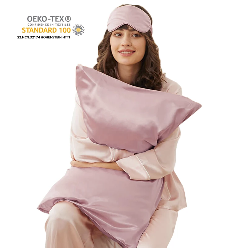 Customized wholesale silk pillowcase Natural mulberry silk head cover envelope pillowcase