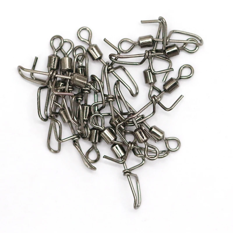 Sea Fishing Rigs Cascade Clip Down Rolling Swivels With Bait Clip Fishing Swivels Connector