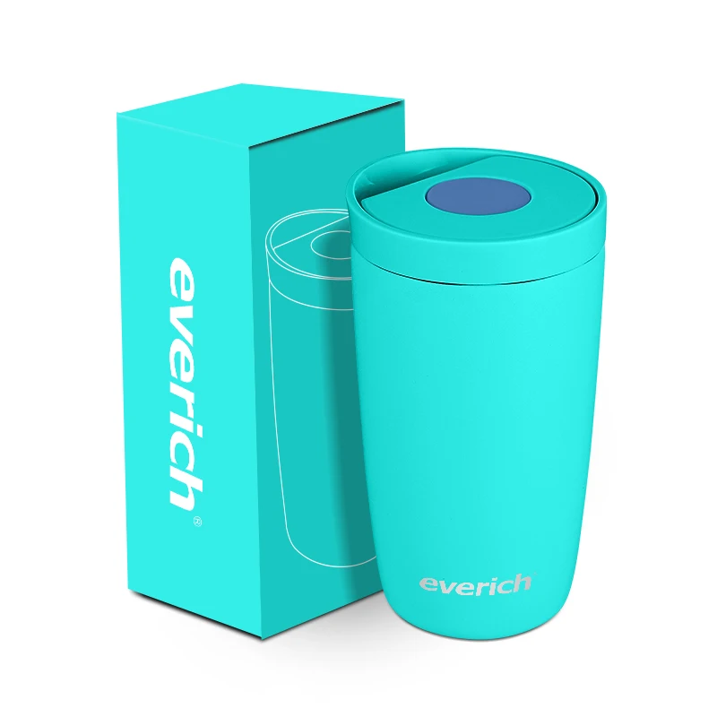 350ml Press Non-leak Lid Straw Coffee Mug wholesale gym vacuum insulated water bottle stainless steel Coffee Tumbler