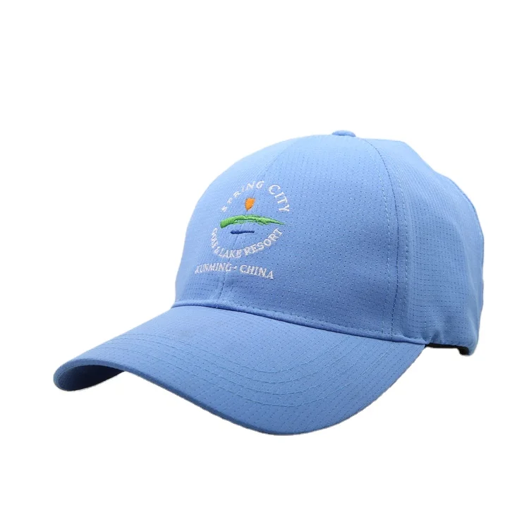 wholesale custom embroidery logo perforated 5 panel visor hats top quality 7 panel waterproof golf sports caps