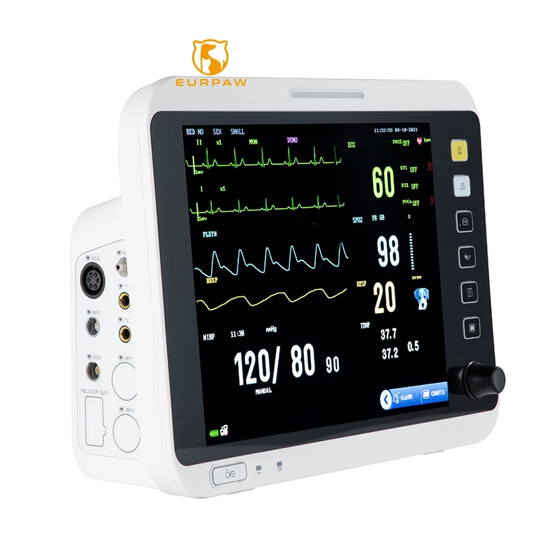 EUR PET Veterinary Equipment  High Quality Animal Hospital Clinic Touch Screen Multiparametric Monitor