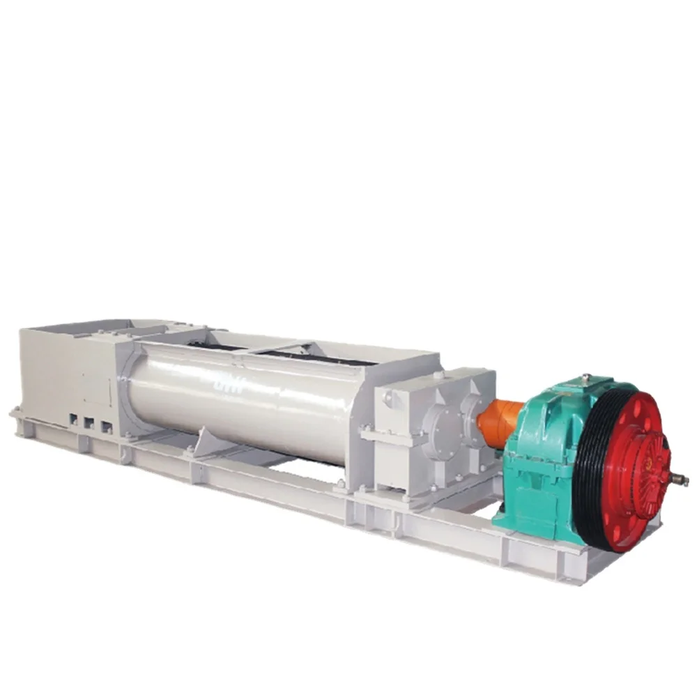 Full automatic brick making  machine energy-saving double-shaft  pugmill clay mixer