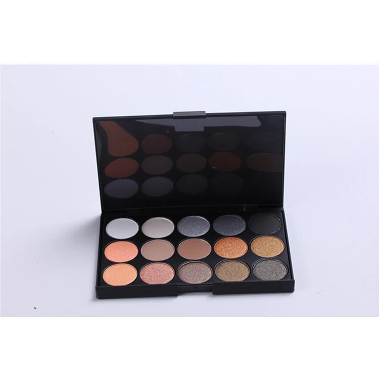 Cosmetics company manufacturers private label mineral 15 color eyeshadow palette