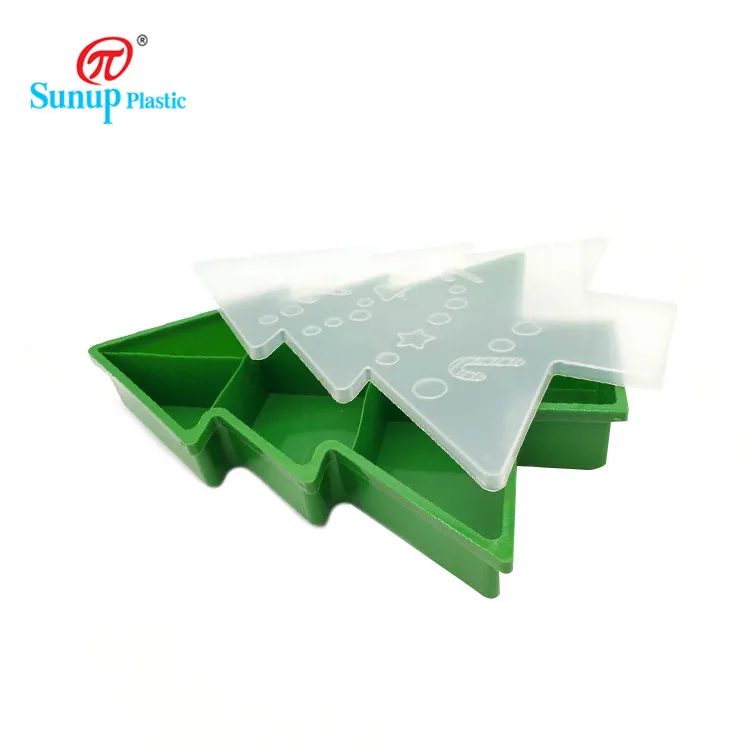 Christmas Tree Shaped Household Container Plastic Organizer Storage Box