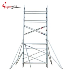 Promotional Price Multi-use Aluminum Mobile Scaffolding Tower System with Ladder and Caster Wheel