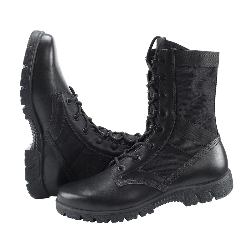 Protect U Tactical Boot For Men Leather Tactical Patrol Boots Trainers Winter Outdoor Work Hiking Boots Shoes