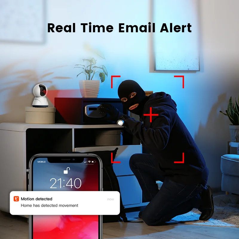 1080P humanoid detection wireless tuya cloud storage baby monitor 2MP two-way audio p2p wifi babyfoon met camera