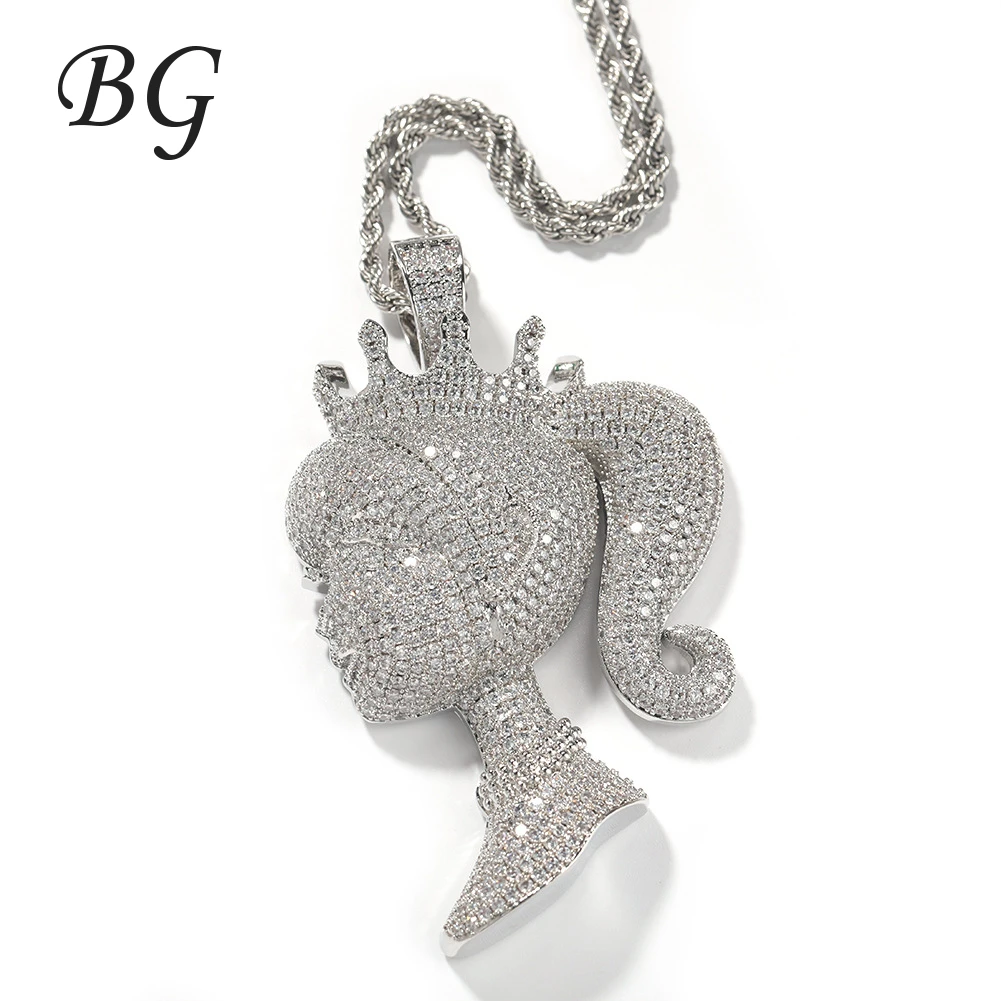 Europe New Crown pendant necklace copper inlaid zircon niche pendant trendy all-matching accessories wholesale
