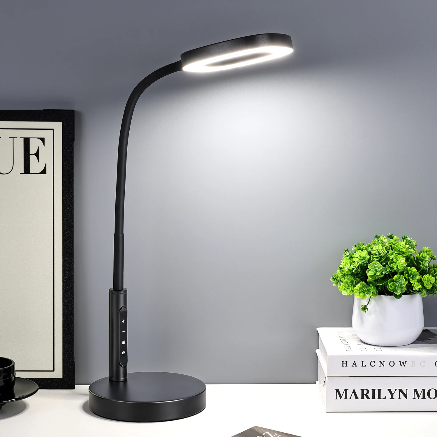 Modern natural light CCT touch control brightness dimmer foldable children reading Led desk Lamps with metal body