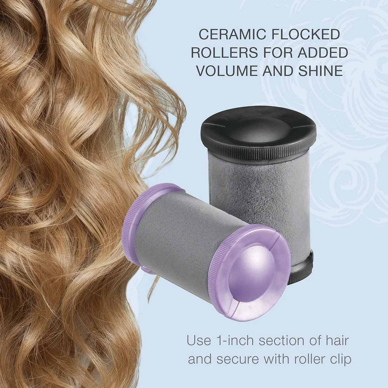 rollers hair for natural hair, Ceramic Hot Rollers Bonus Super Clips Included, professional beauty salon hair curling iron set