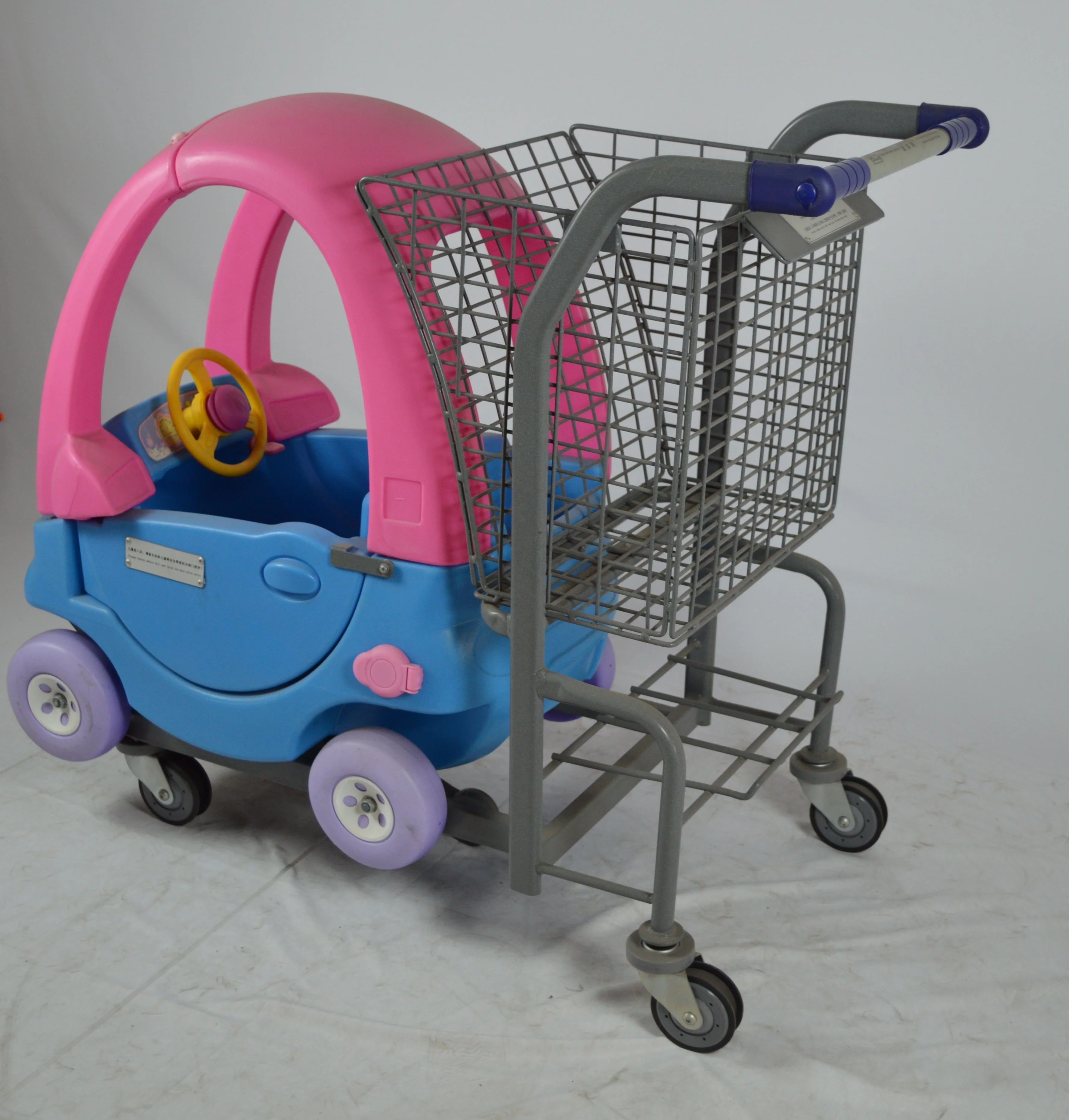 TQC-WEM 1-4 Year-old Child Toy Car Supermarket Kids Cartoon Shopping Trolley