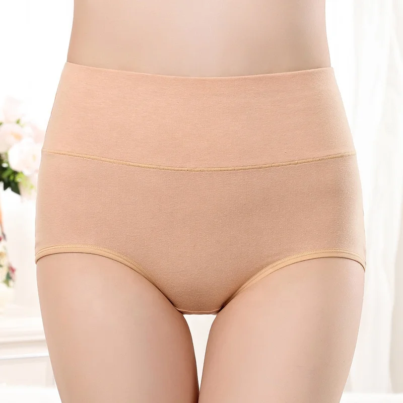 
1812 Wholesale Ladies Colorful Comfortable Breathable Briefs Women High Waist Cotton Panties Underwear 
