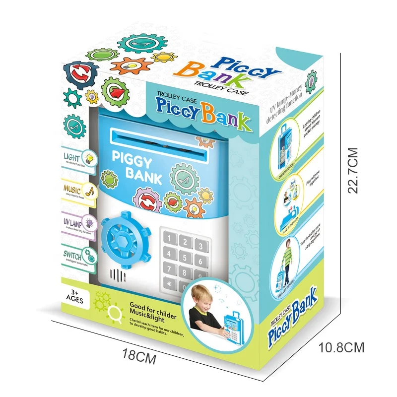 Mini ATM bank toy electric money saving bank kids toy piggy bank