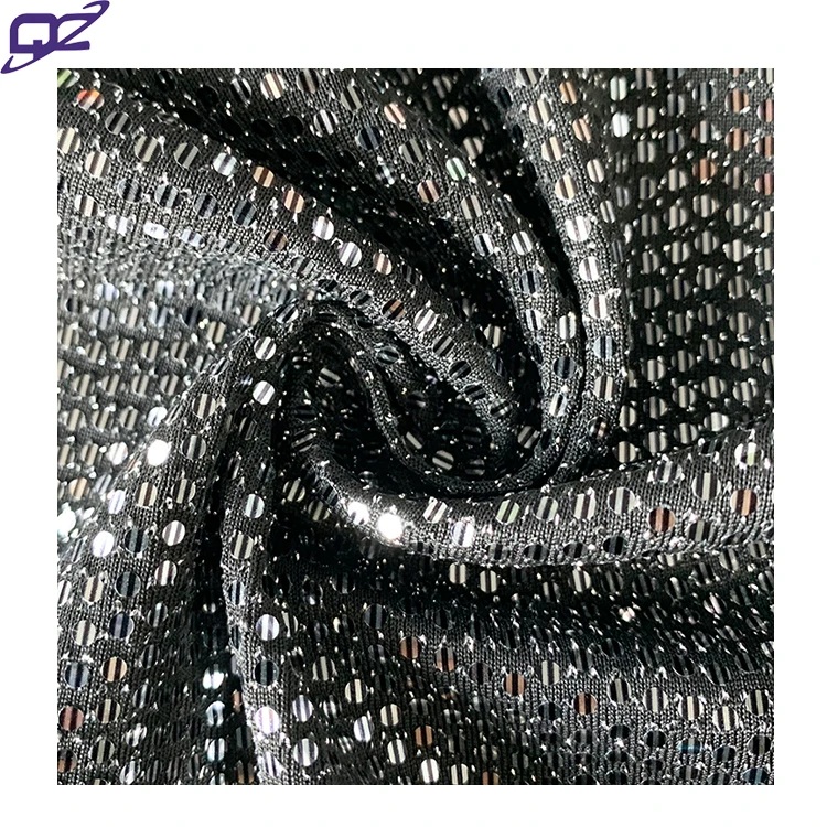 Factory Directly shiny breathable lurex polyester spandex lame fabric metallic for night club dresses sexy women