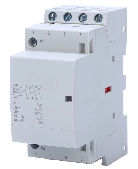 OEM ODM Modular Contactor XCH8 2 poles 4 poles 16A 25A 32A 40A 63A 230V/400V DIN rail mount