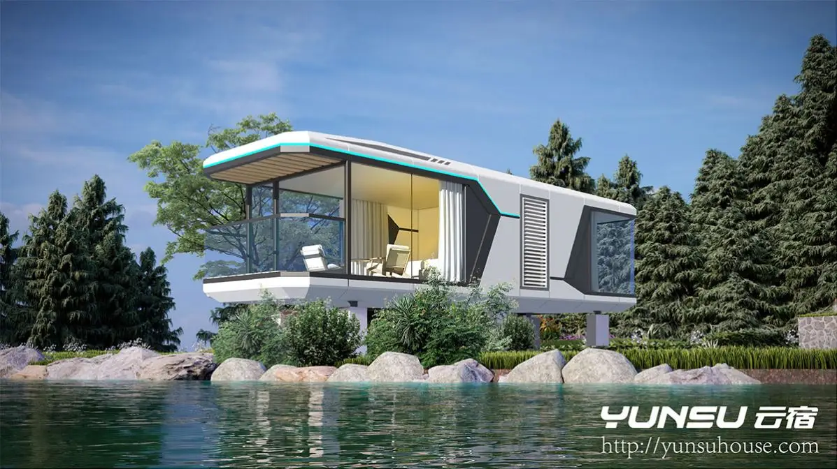 Smart Home Fully Furnished Modern Outdoor Mobile Hotel Vacation Ready-made Luxury space capsule house