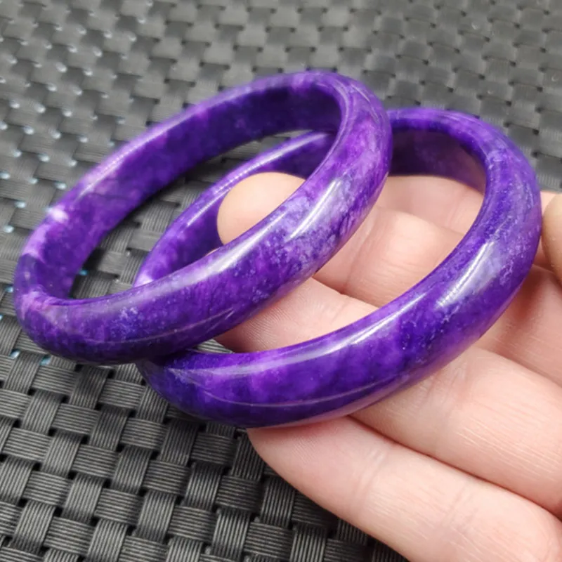 Wholesale Beautiful Natural Stone Bangle Purple Jade Bangle