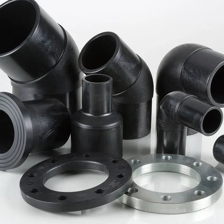 High Density Polyethylene PE100 SDR11 PN16 Butt Fusion Brass Water Connections Plumbing Materials HDPE Flange Pipe Fittings