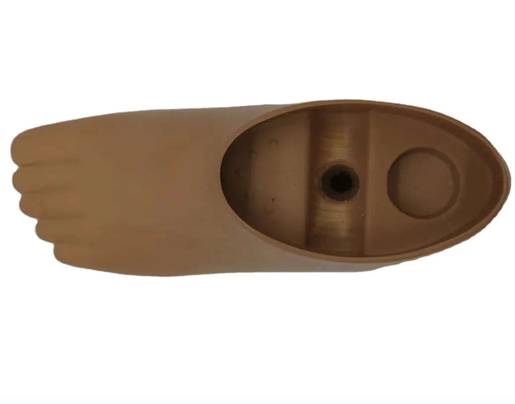 Single hole dynamic ankle prosthetic foot