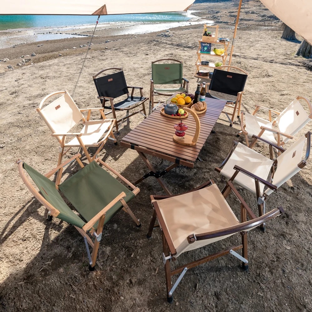 Outdoor Furniture Folding Beach Chair Wood folding Chair Easy to carry