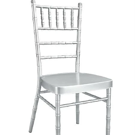 banquet white wedding chair silver metal chivari chairs aluminum